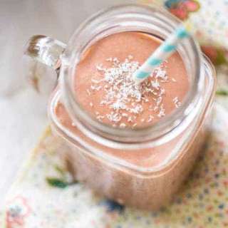 Vegan Coconut Milk Smoothie with Strawberries