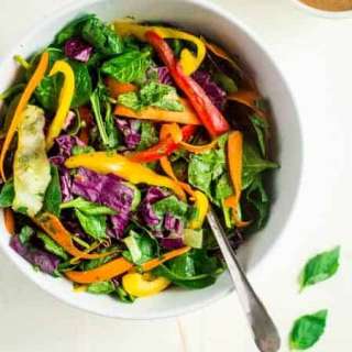 Raw Summer Roll Salad with Almond Butter Vinaigrette