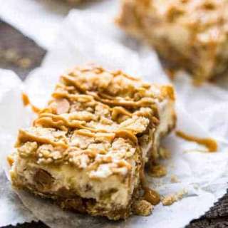 Healthier Peanut Butter Cheesecake Bars