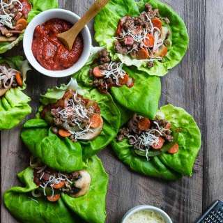 Low-Carb Pizza Lettuce Wraps