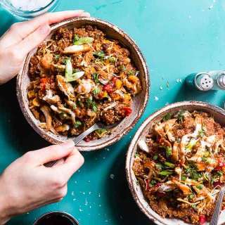 Healthy BBQ Chicken Quinoa Casserole (Slow Cooker)