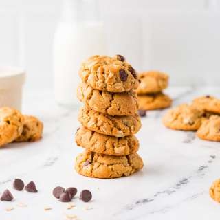 Peanut Butter-Oatmeal-Chocolate Chip Cookies