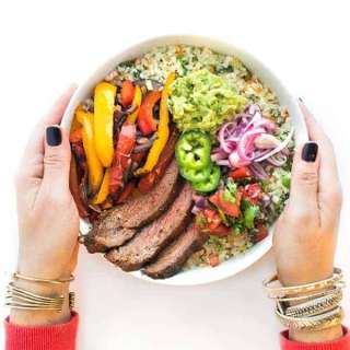 Steak Fajita Bowls with Riced Veggies