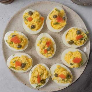 Smoked Salmon Deviled Eggs