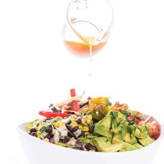Vegetarian Burrito Bowls with Honey Lime Vinaigrette