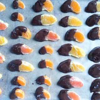 Chocolate Dipped Clementines with Sea Salt