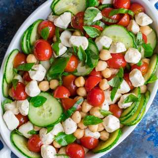 Tomato Mozzarella Chickpea Salad