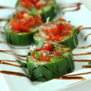 Cucumber Bruschetta Cups