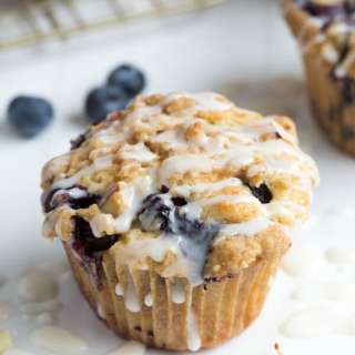 Blueberry Almond Coffee Cake Muffins