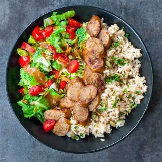 Sausage Veggie Rice Bowls
