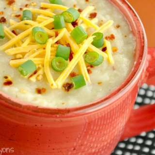 Veggie Loaded Baked Potato Soup... in the Crock-pot!