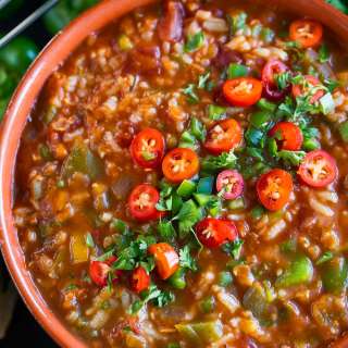 Vegetarian Stuffed Pepper Soup