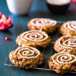 Breakfast Cookies With Banana and Pomegranate