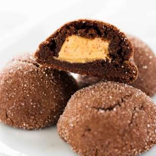 Stuffed Peanut Butter Chocolate Cookies