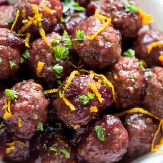 Crockpot Meatballs with Cranberry Sauce and Orange