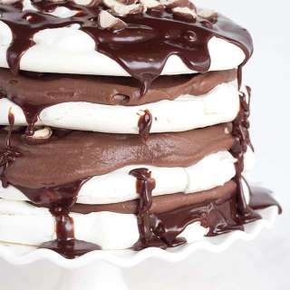 Chocolate Malted Milk Pavlova