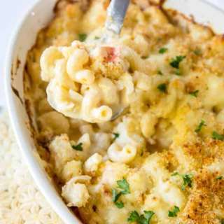 The Best Homemade Baked Lobster Mac and Cheese