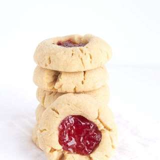 Peanut Butter Jam Thumbprint Cookies