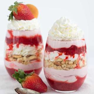 Strawberries and Cream Trifles