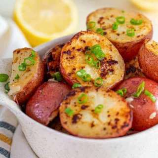 Braised Red Potatoes with Lemon and Chives