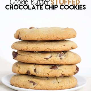 Cookie Butter Stuffed Chocolate Chip Cookies
