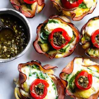 Mediterranean Keto Egg Muffins With Ham