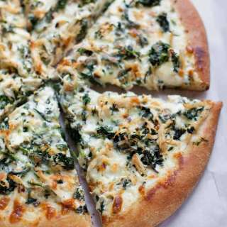 Chicken Spinach Alfredo Pizza