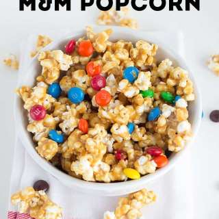 Salted Caramel M&M Popcorn