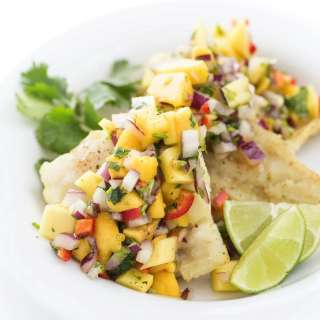 Broiled White Fish with Mango Salsa