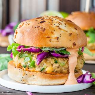 Spicy Chickpea Veggie Burgers with Jalapeño and Zucchini