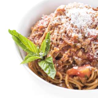 Spaghetti with Italian Sausage Red Sauce