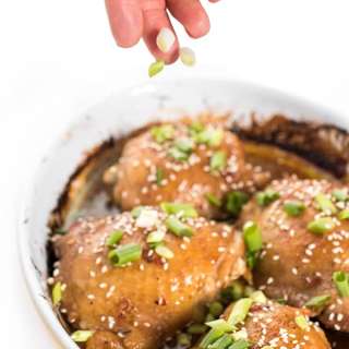 Asian Glazed Baked Chicken Thighs