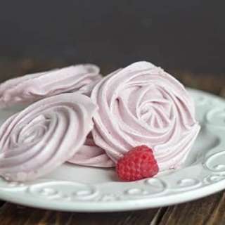 Raspberry Meringue Cookies