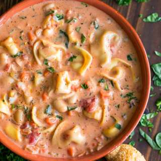 Creamy Tuscan Tortellini Soup