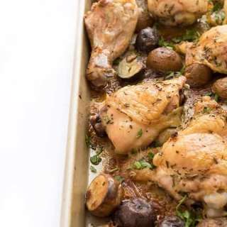 Sheet Pan Lemon Rosemary Chicken & Potatoes