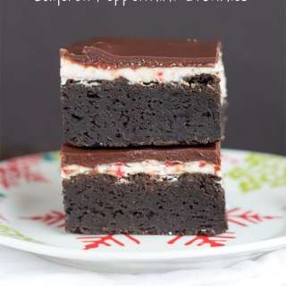 Layered Peppermint Brownies