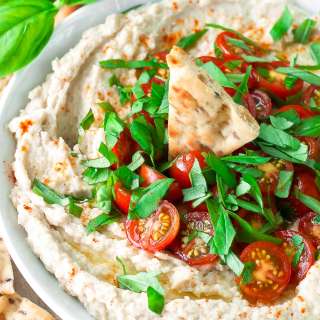 Tomato Basil Vegan White Bean Dip