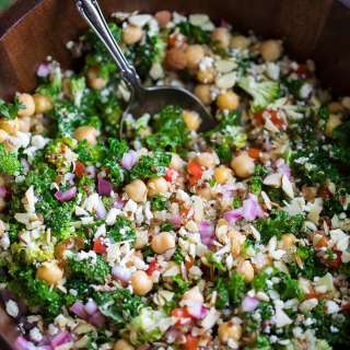 Quinoa Kale Salad with Lemon Dressing