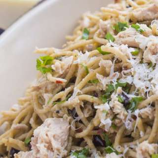 Spicy Tuna Pasta Puttanesca