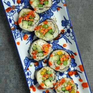 Vegan Sushi Rolls with Quinoa Sticky Rice