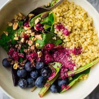 Superfood Quinoa Salad Recipe with Blueberries and Cacao Nibs