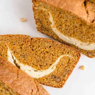 Carrot Loaf with Cream Cheese Swirl