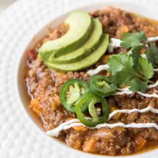 Instant Pot Turkey Sweet Potato Quinoa Chili