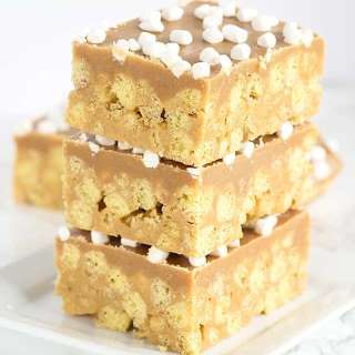 No Bake Peanut Butter Cereal Bars