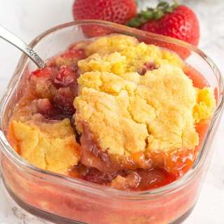 Warm Strawberry Rhubarb Shortcake
