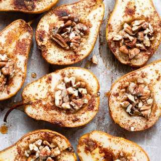Whole Baked Pears with Honey