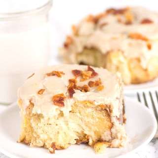 Maple Bacon Overnight Cinnamon Rolls