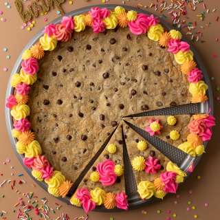 Giant Chocolate Chip Cookie Cake