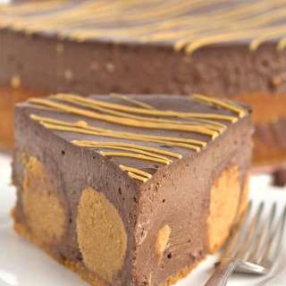 Chocolate Peanut Butter Ball Cheesecake