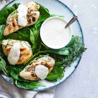 Spinach Artichoke Greek Yogurt Chicken
